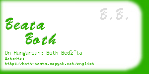 beata both business card